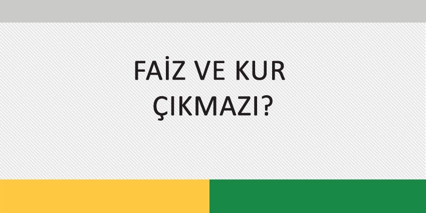 FAİZ VE KUR ÇIKMAZI? (I)