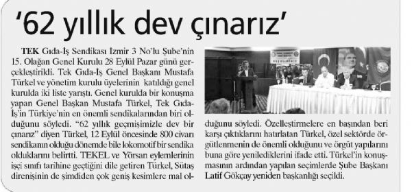 ’62 YILLIK DEV ÇINARIZ’