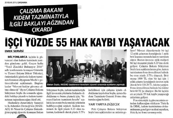 İŞÇİ YÜZDE 55 HAK KAYBI YAŞAYACAK
