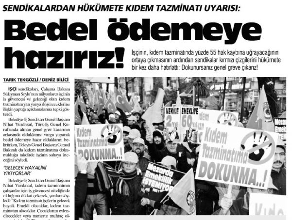 BEDEL ÖDEMEYE HAZIRIZ