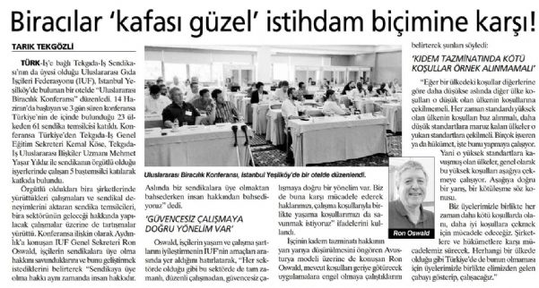 BİRACILAR ‘KAFASI GÜZEL’ İSTİHDAM BİÇİMİNE KARŞI!