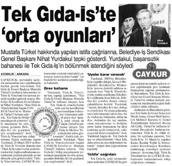 TEKGIDA-İŞ’TE ‘ORTA OYUNLARI’
