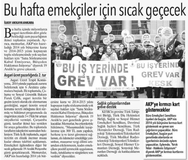 BU HAFTA EMEKÇİLER İÇİN SICAK GEÇECEK