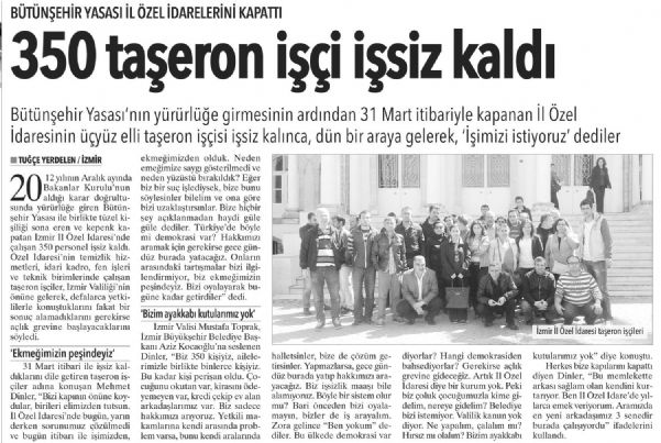 BUTUNŞEHIR YASASI İL ÖZEL İDARELERİNİ KAPATTI