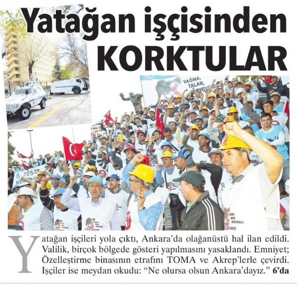 İŞÇİDEN OHAL’E MEYDAN OKUMA