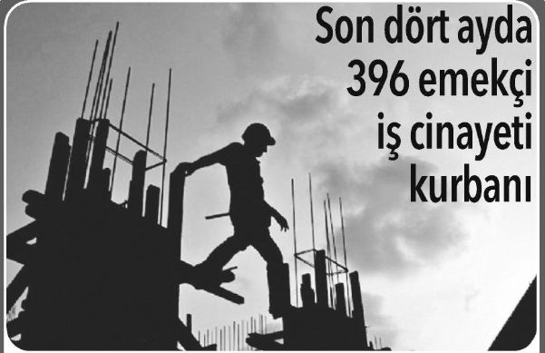SON 4 AYDA 396 EMEKÇİ İŞ CİNAYETİ KURBANI