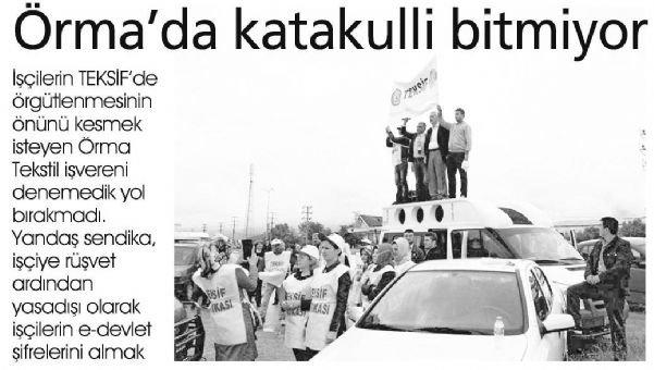 ÖRMA’DA KATAKULLİ BİTMİYOR