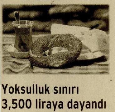 YOKSULLUK SINIRI 3,500 LİRAYA DAYANDI