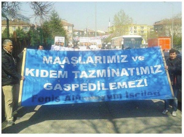 FEN-İŞ İŞÇİLERİ MECLİS ÖNÜNDEYDİ