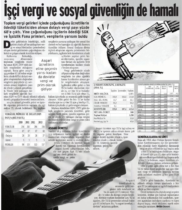 İŞÇİ VERGİ VE SOSYAL GÜVENLİĞİN DE HAMALI