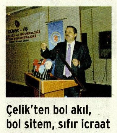 ÇELİK’TEN BOL AKIL BOL SİTEM, SIFIR İCRAAT