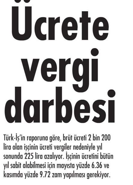 ÜCRETE VERGİ DARESİ