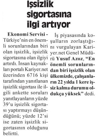 İŞSİZLİK SİGORTASINA İLGİ ARTIYOR