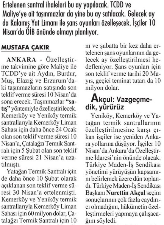 İŞÇİLER YİNE YOLLARDA