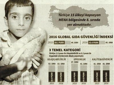 TÜRKİYE GIDAYA ULAŞIMDA SINIFTA KALDI