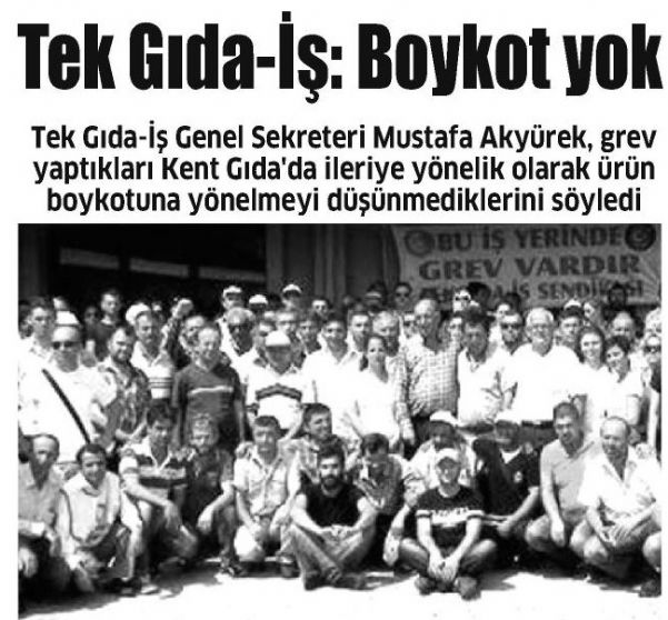 TEKGIDA-İŞ: BOYKOT YOK