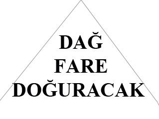 DAĞ FARE DOĞURACAK …!