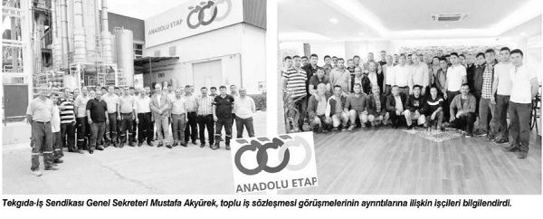 ANADOLU ETAP’TA GREV KAPIDA