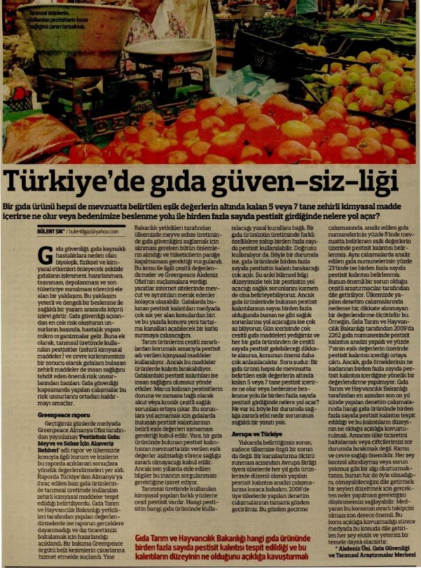 TÜRKİYE’DE GIDA GÜVEN-SİZ-LİĞİ