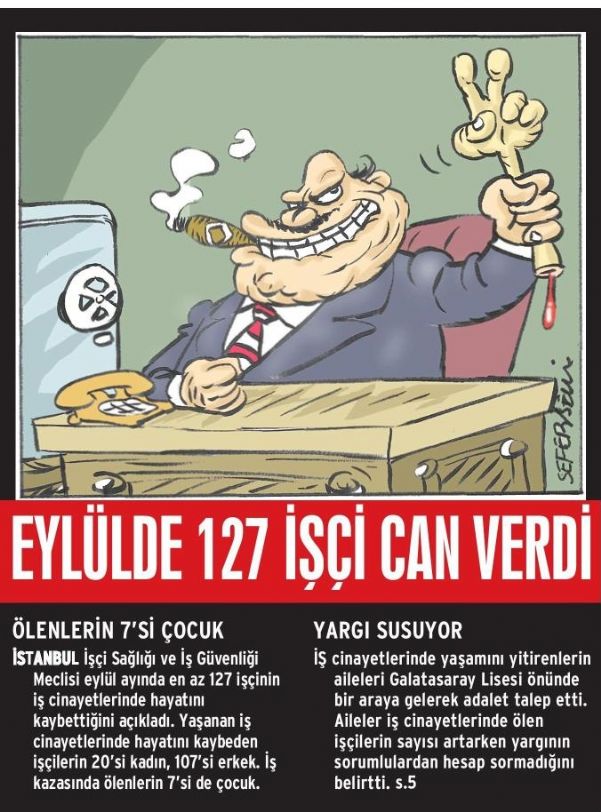 EYLÜL DE 127 İŞÇİ CAN VERDİ