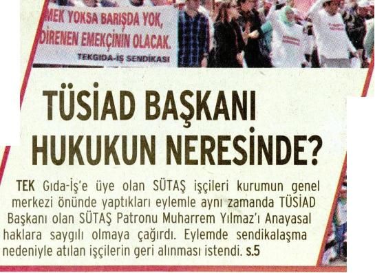 TÜSİAD BAŞKANI HUKUKUN NERESİNDE?