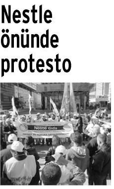 NESTLE ÖNÜNDE PROTESTO