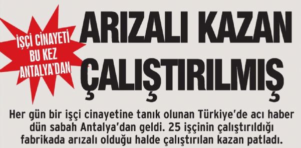 ARIZALI KAZAN ÇALIŞTIRILMIŞ