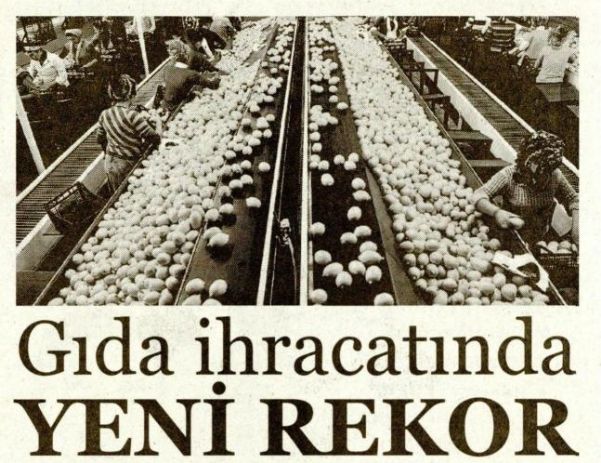 GIDA İHRACATINDA YENİ REKOR