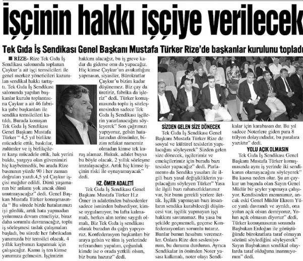 İŞÇİNİN HAKKI İŞÇİYE VERİLECEK