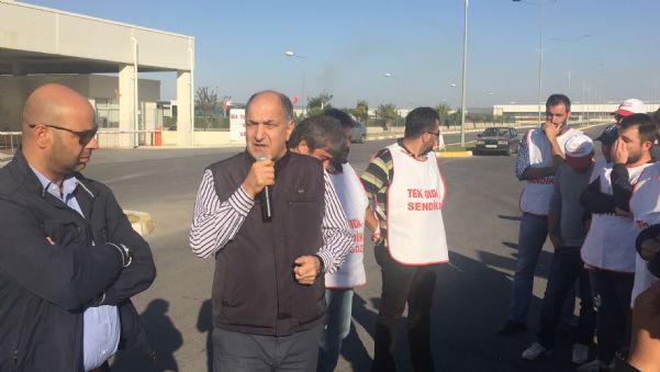 GENEL SEKRETERİMİZ GREV ALANINDA