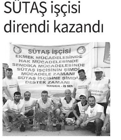 SÜTAŞ İŞÇİSİ DİRENDİ KAZANDI