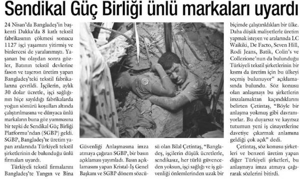 SENDİKAL GÜÇ BİRLİĞİ ÜNLÜ MARKALARI UYARDI