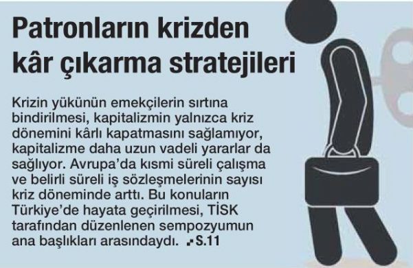 PATRONLARIN KRİZDEN KAR ÇIKARMA STRATEJİLERİ