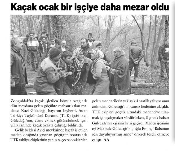 KAÇAK OCAK BİR İŞÇİYE DAHA MEZAR OLDU