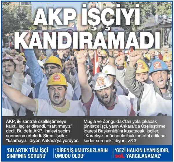 AKP İŞÇİYİ KANDIRAMADI