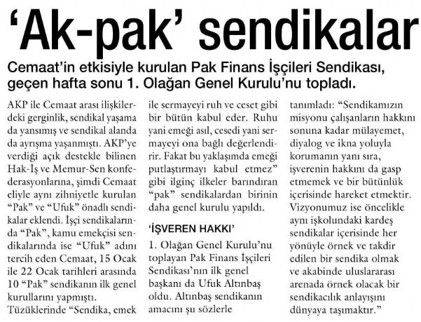 AK-PAK SENDİKALAR
