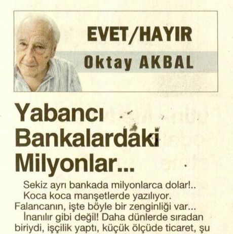 YABANCI BANKALARDAKİ MİLYONLAR