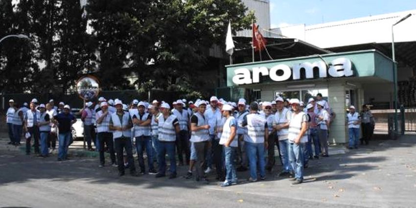 AROMA’DA İŞÇİLER GREVE BAŞLADI