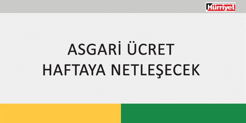 ASGARİ ÜCRET HAFTAYA NETLEŞECEK. TÜİK 2 BİN 213 TL ÖNERDİ