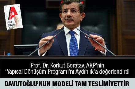 DAVUTOĞLU’NUN MODELİ TAM TESLİMİYETTİR