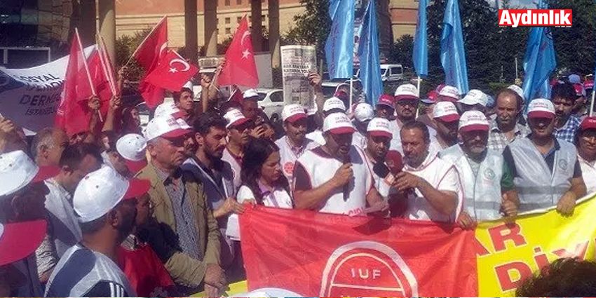 İŞÇİLER CARGİLL ÖNÜNDEN SESLENDİ : TALEBİMİZ HEMEN İŞBAŞI YAPMAK