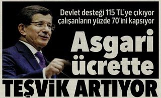 ASGARİ ÜCRETTE TEŞVİK ARTIYOR