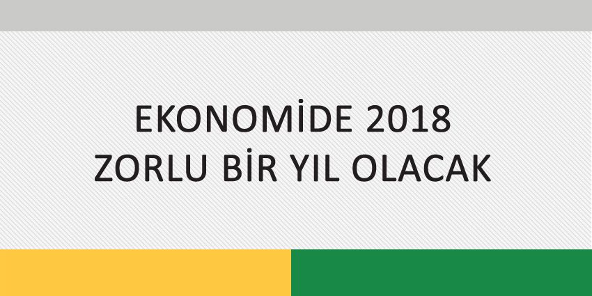 EKONOMİDE 2018 ZORLU BİR YIL OLACAK