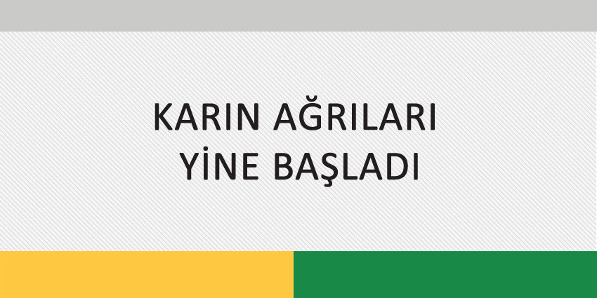 KARIN AĞRILARI YİNE BAŞLADI
