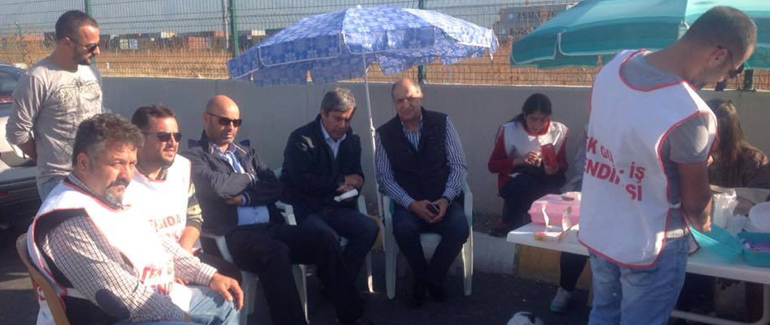 GENEL SEKRETERİMİZ GREV ALANINDA