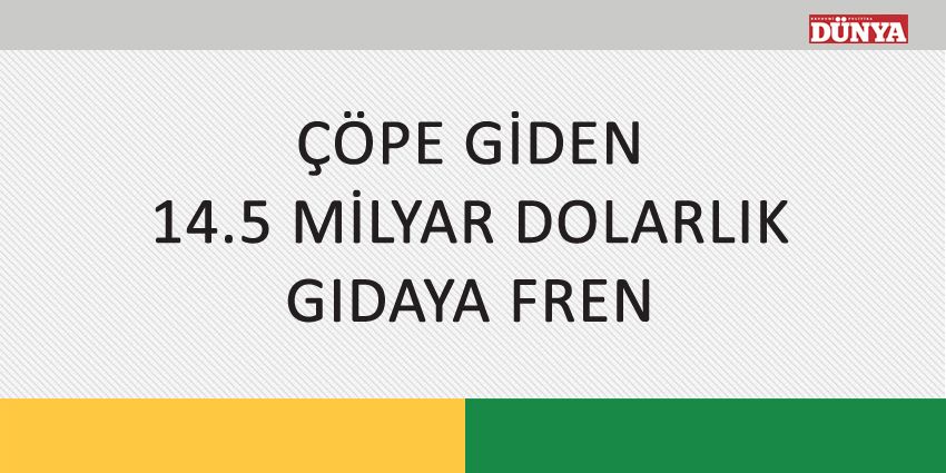 ÇÖPE GİDEN 14.5 MİLYAR DOLARLIK GIDAYA FREN