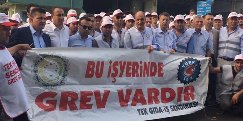 BURSA’DA MEŞRUBAT FABRİKASINDA GREV