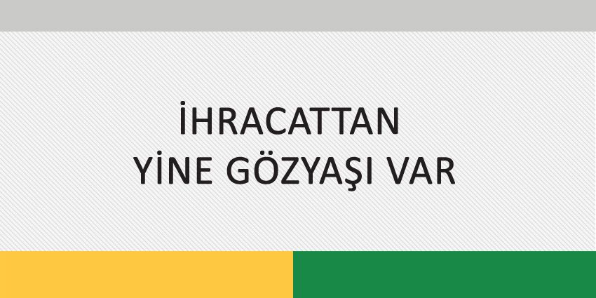 İHRACATTAN YİNE GÖZYAŞI VAR