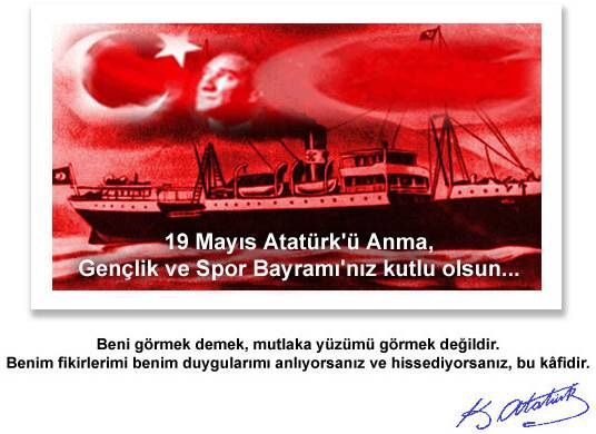 19 MAYIS GENÇLİK VE SPOR BAYRAMIMIZ KUTLU OLSUN