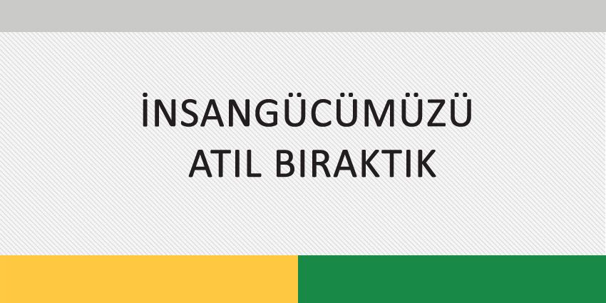 İNSANGÜCÜMÜZÜ ATIL BIRAKTIK